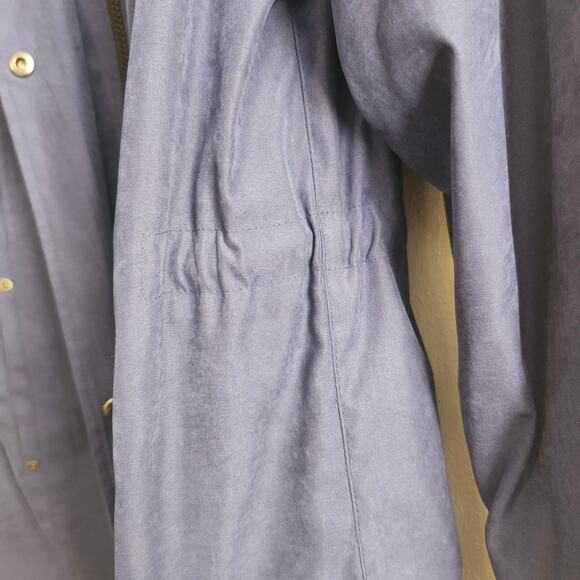 FSL Collection Women's Zip Up Detachable Hood Pockets Blue Lined Jacket Medium - Picture 5 of 16